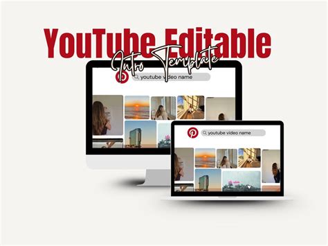 Pinterest Youtube Intro Canva Template | Content Creator Branding - Etsy