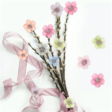 BESTYASH 50pcs Flower Heads for Crafts Cute Flower Core Decoration for ...