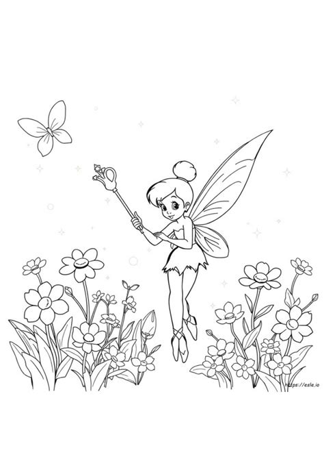 Pixie Hollow Fairies Coloring Pages