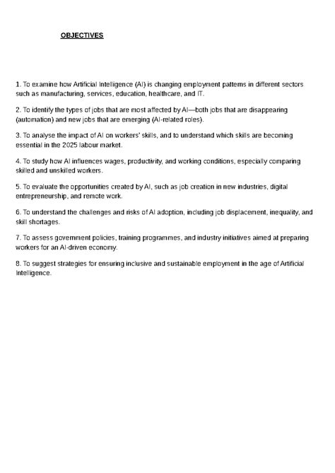 AI & Employment: Impacts, Challenges, and Strategies (2025) - Studocu