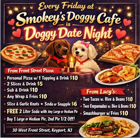 EVERY Friday is DOGGY DATE NIGHT!!, 30 West Front Street, Keyport, NJ ...