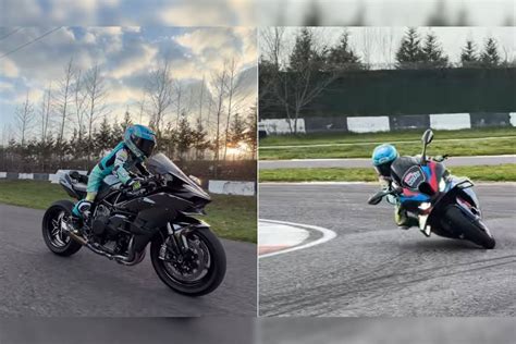 Six-year-old rides Kawasaki H2R, BMW M1000RR superbikes: Video