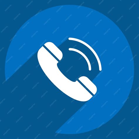 Icon call related to communication symbol long shadow style simple ...