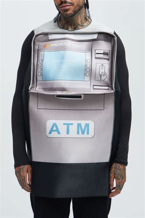 ATM Cash Machine 1 Piece Tunic Costume - Grey | Fashion Nova