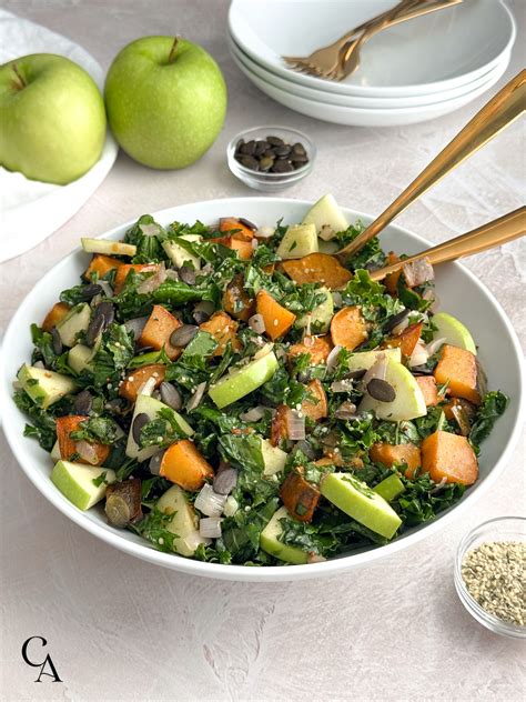 Roasted Acorn Squash & Kale Salad Recipe - Chelsea L Allard
