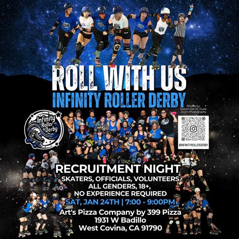 Infinity Roller Derbys Recruitment Night, 3.99 pizza in Baldwin park ...