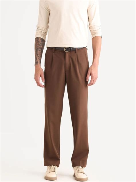 Price History - Men Brown Regular Fit Plain Trouser - ₹1889 at myntra