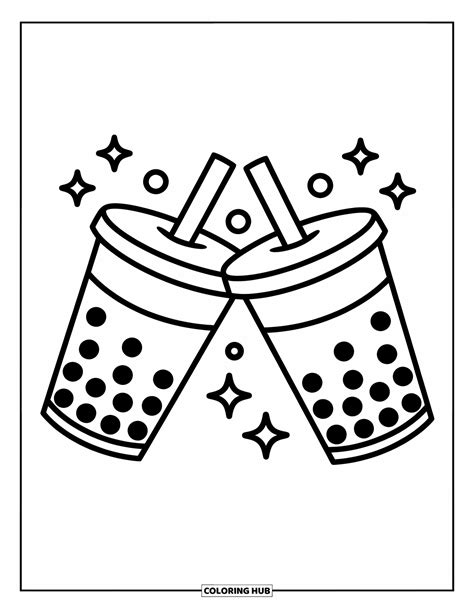 230+ Disegni di bubble tea da colorare per bambini e adulti (Gratis)