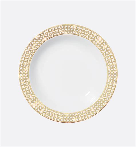 Deep Round Platter Platinum Cannage Montaigne | DIOR