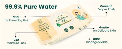 Amazon.in: Buy Pure Aura Baby Wipes with 99.9% Pure Water | Ultra Soft ...
