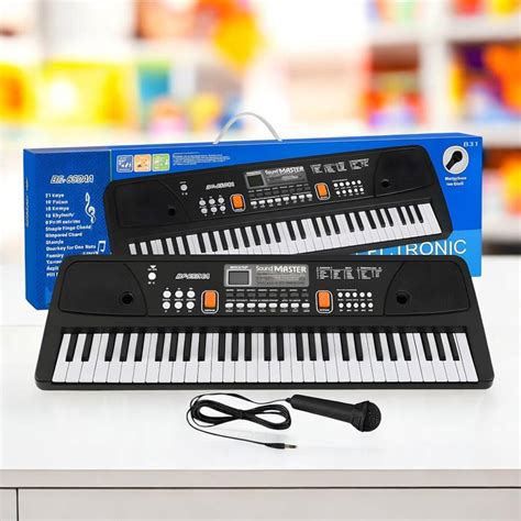 Just97 61-Keys Musical Keyboard Piano with Mic for Kids Analog Portable ...