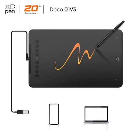 XPPen Latest 10"x6.25" Drawing Tablet, XP Deco Graphic Tablet with Pen, 16384 Levels Pressure/60 ...