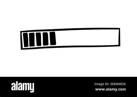 A minimalist frame-by-frame animation of a hand-drawn loading bar, in a ...
