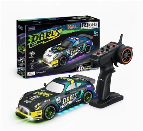 RC Racing Drift Car with LED Lights & Drift Tires High Speed – 40+ KM ...