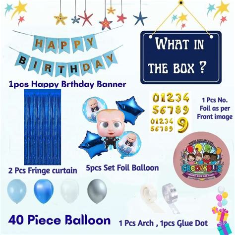 groovywings Boss Baby Birthday Decoration For Boy Boss Baby Theme ...