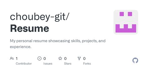 GitHub - choubey-git/Resume: My personal resume showcasing skills ...