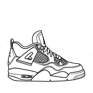 Jordan 4 Sneaker Coloring Page (1600-1296)