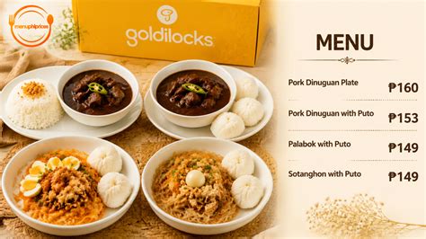 Goldilocks Menu with Prices 2026
