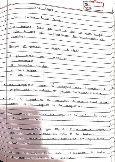 Gas Turbine Power Plant Overview (Unit 2 POF) - Studocu