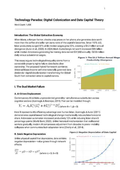 Tech Paradox: Digital Colonization & Data Capital Theory (Course Code ...