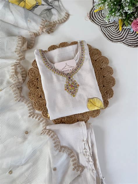 K630 - Roman silk appliqué work straight Kurti with pants and dupatta ...