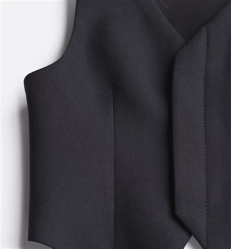 Baby Suit Vest Navy Blue Wool | DIOR