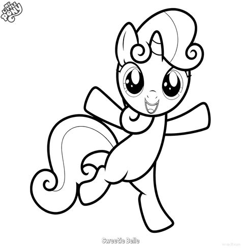 Sweetie Belle 4 Coloring Page - Free Printable My Little Pony Unicorn ...