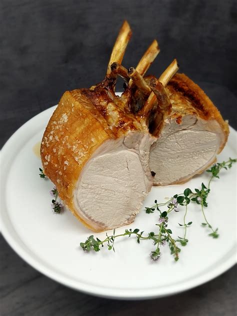 Loin Roast Pork Crackling Joint Recipe Roast Pork Loin Porcelet Rib ...