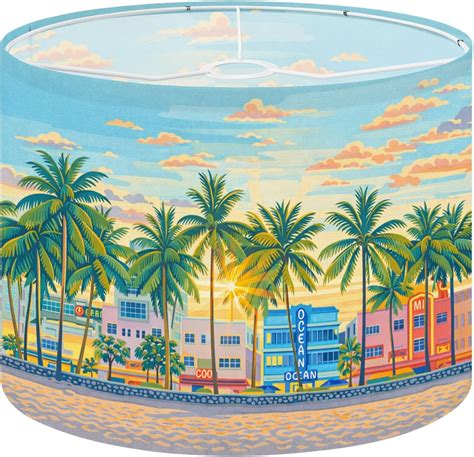Lamp Shades Miami Beach Florida, 13" x 10" Lampshade Replacement Lamp ...