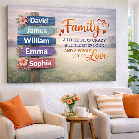 Family Whole Lot Of Love Wall Sign | Tailored Canvases