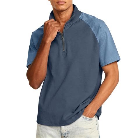 LNZGNM Men's Quarter Zip Sweatshirts Big and Tall Pullover Stylish ...