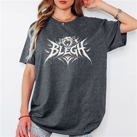 Cat Blegh Metal Band T-Shirt, Funny Heavy Metal Cat Graphic Tee, Rock ...