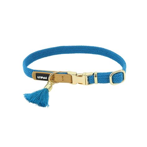 Li'l Pals® By Coastal® Charming Woven Collar With Tassel, Blue | Pet ...