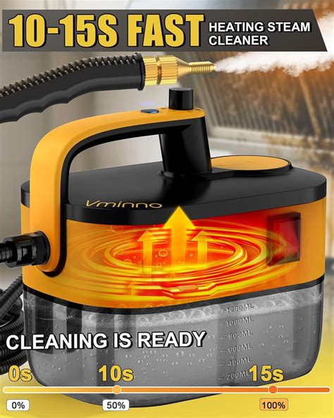 Heavy Duty Steam Cleaner for Home, Fast Heating & 1.2L , 6-Level ...