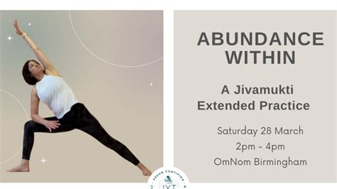 Maria Widdows Yoga - Abundance Within: Jivamukti XL on Saturday, 28 ...