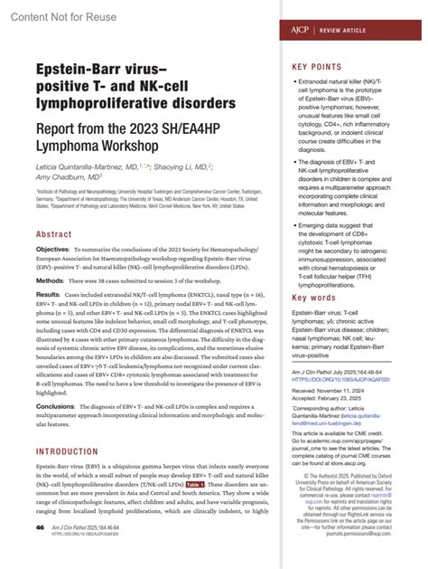 Epstein-Barr virus–positive T- and NK-cell... : American Journal of ...