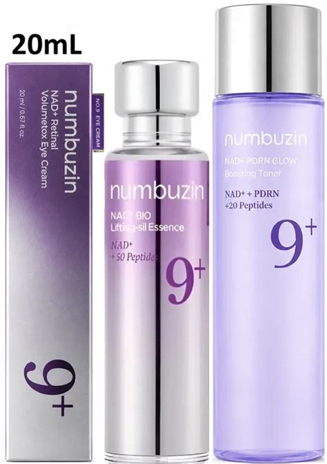 SET Numbuzin No.9 NAD+ Retinal Volumetox Eye Cream 20mL + No.9 NAD Bio ...