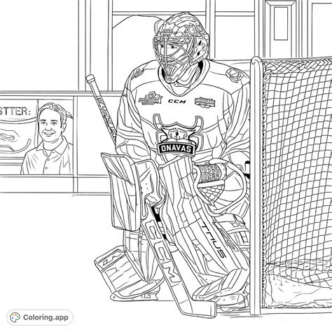 Hockey Goalie Defense - Coloring.app