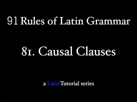 Latin for Learners: 23.08.26; Level 3+; Subjunctive [90] dependent uses ...