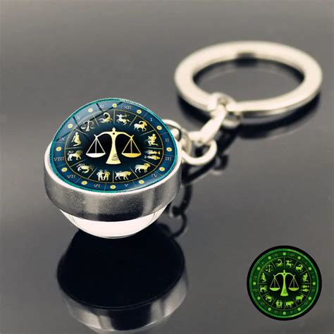 Celestial Zodiac Signs Luminous Keychain