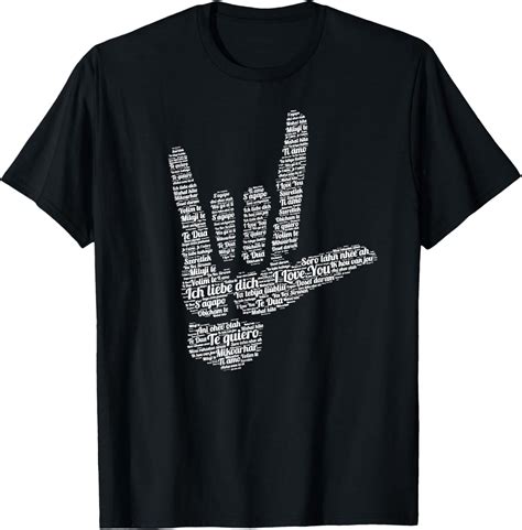 ASL Sign, I Love You in 40 Different Languages, ASL T-Shirt - Walmart.com