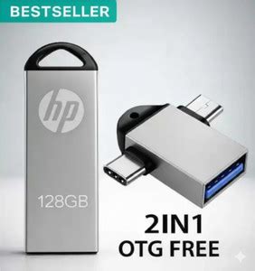 HP V220G 2IN OTG FREE 128 GB OTG Pen Drive 128 GB OTG Drive Compatible ...