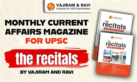 Monthly Current Affairs Magazine for UPSC CSE - The Recitals
