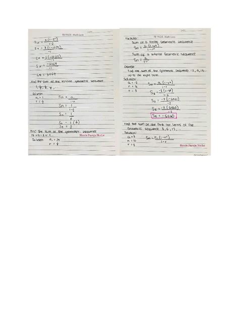 Math S10: Finite & Infinite Geometric Sequences Explained - Studocu