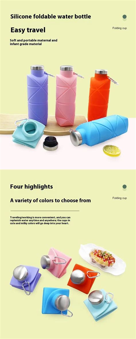 Portable Foldable Silicone Water Cup – Lightweight Leak-proof Reusable ...