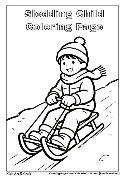 Free Printable Winter Sports Coloring Pages for Kids - Kids Art & Craft