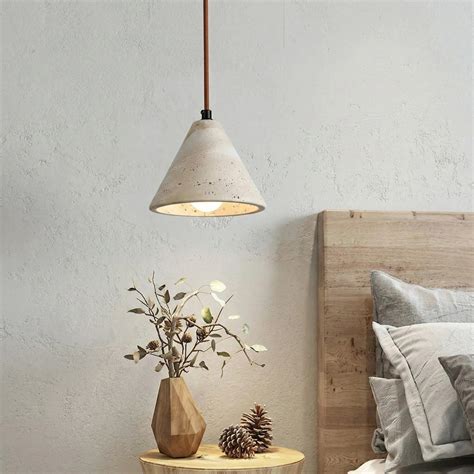 Caspian Natuurlijke Kegelvormige Hanglamp | Travertijn Lamp | At Ease ...