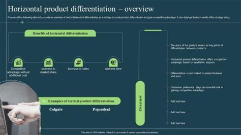 Horizontal differentiations PowerPoint templates, Slides and Graphics