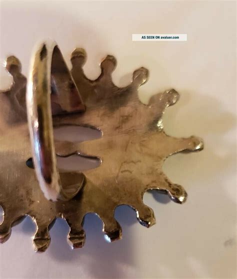 Vintage Native American Sterling Silver Zuni Ring SIGNED | #918397