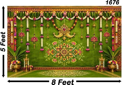Backdropon Decorative Festival Design Printed Fabric Backdrop(5Feet ...
